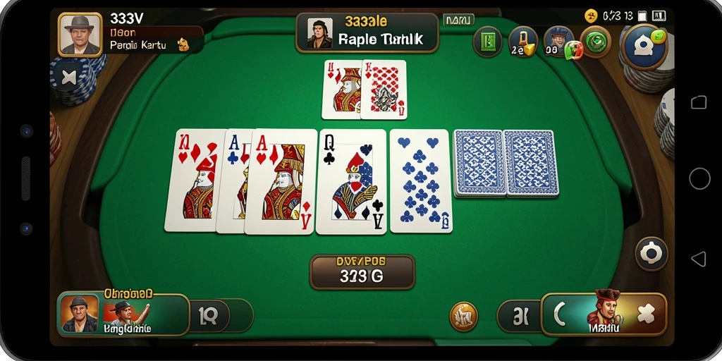Tampilan gameplay Gaple yang seru dan interaktif.