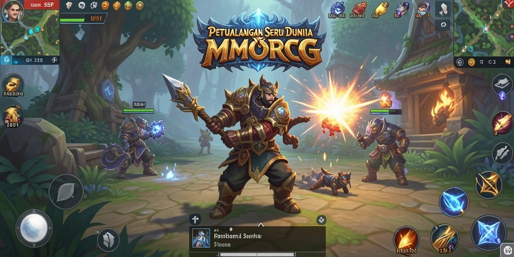 Tampilan gameplay menarik dari 555F dengan petualangan MMORPG.