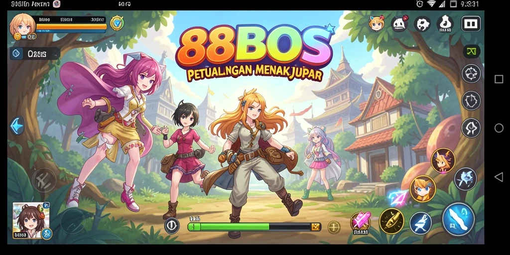 Tampilan gameplay menakjubkan dari 88BOS yang terinspirasi anime.