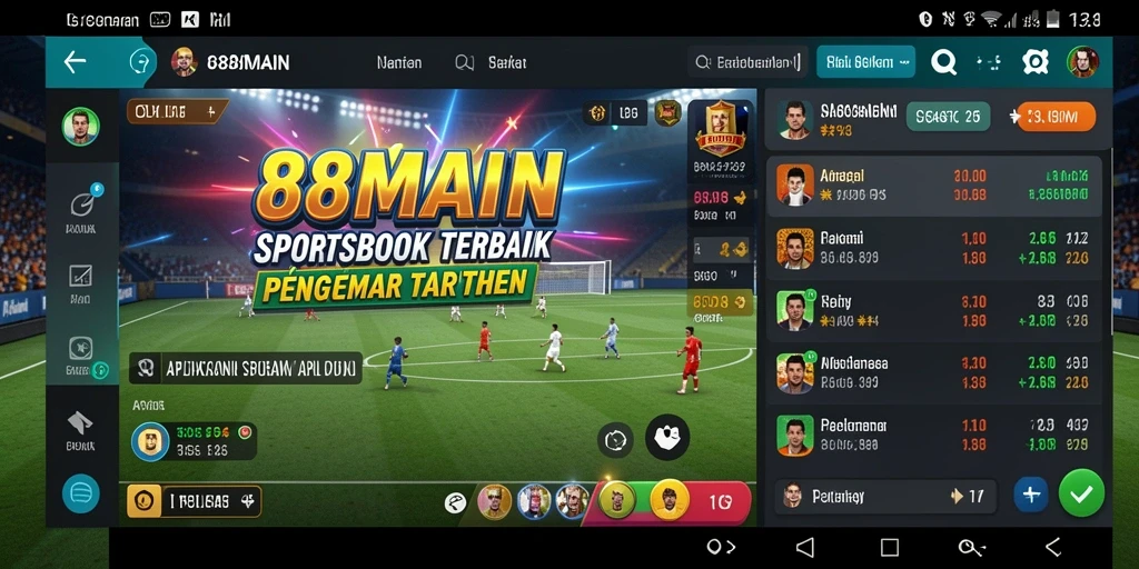 Tampilan gameplay menarik pada aplikasi Sportsbook 88MAIN.