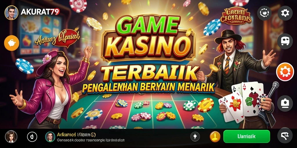 Screenshot gameplay AKURAT79 menampilkan aksi kasino yang seru.