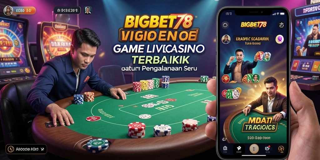 Tampilan antarmuka permainan Live Casino yang menarik di BIGBET78.