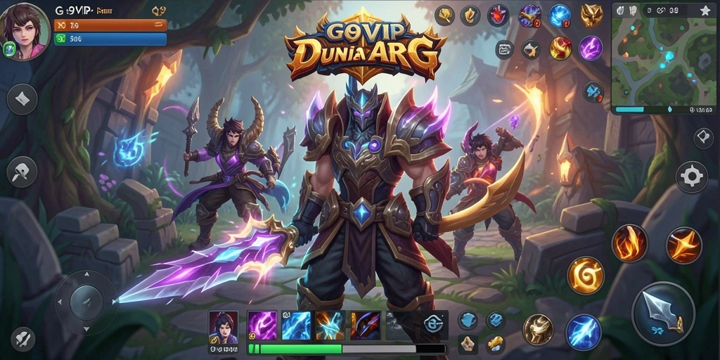 Tampilan screenshot gameplay G9VIP menampilkan pertarungan dinamis dan grafika menawan.