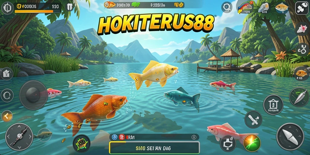 Tampilan gameplay HOKITERUS88 menampilkan pengalaman memancing yang menarik.
