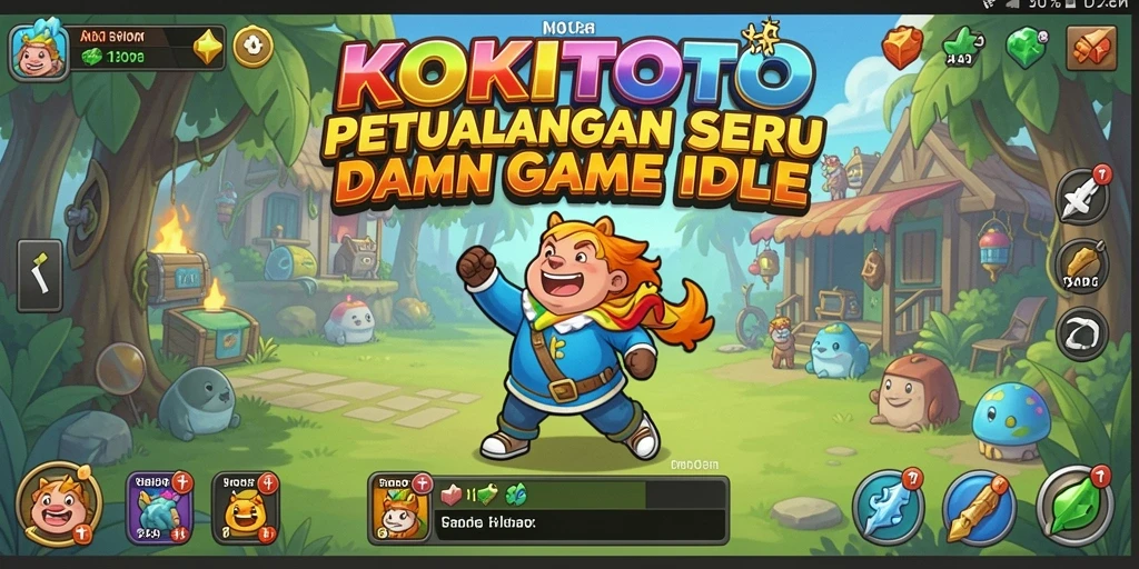 Tampilan permainan KOKITOTO yang mengasyikkan dan penuh warna.