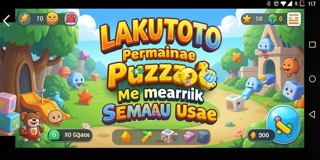Tampilan antarmuka permainan Puzzle yang menarik di LAKUTOTO.