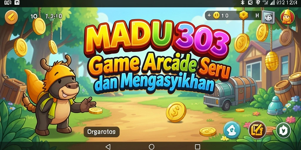 Screenshot gameplay MADU303 yang menampilkan aksi seru dalam tantangan Arcade.