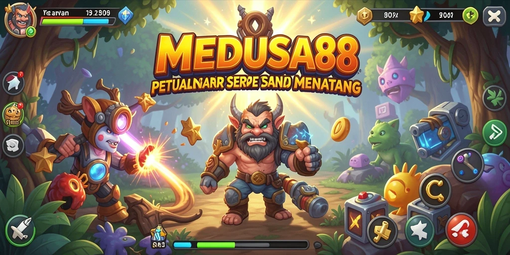 Menampilkan aksi seru dalam gameplay <strong>MEDUSA88</strong> yang penuh tantangan dan kesenangan.