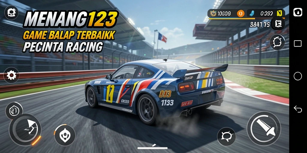 Tampilan menarik dari gameplay balap di MENANG123.