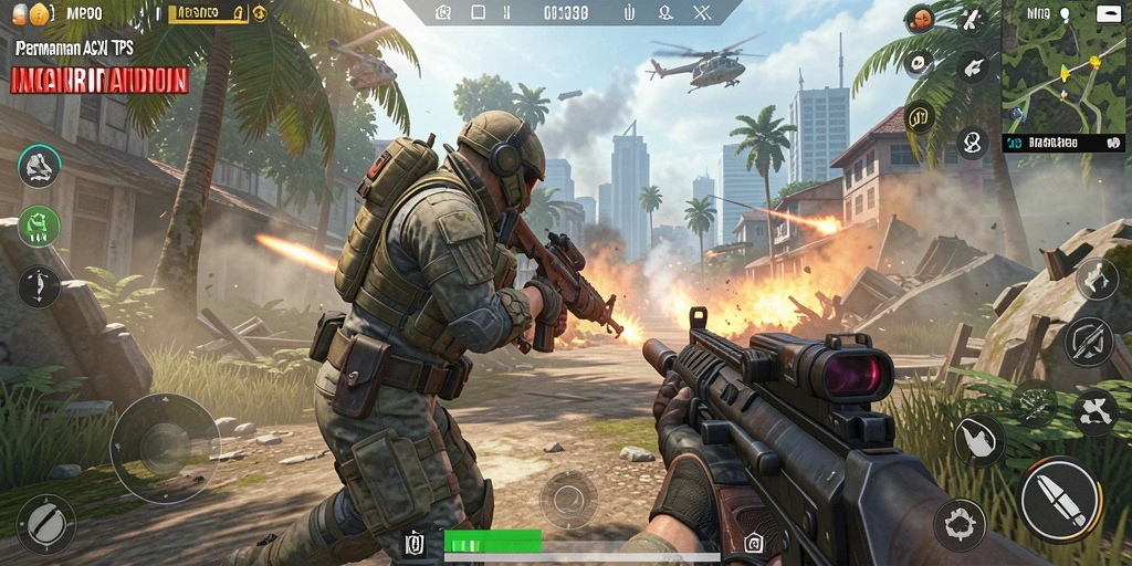 Screenshot utama MPO303 menampilkan aksi menegangkan dalam gameplay TPS.