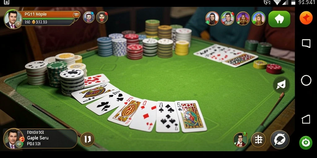 Tampilan gameplay PG11 yang menarik saat bermain Gaple.