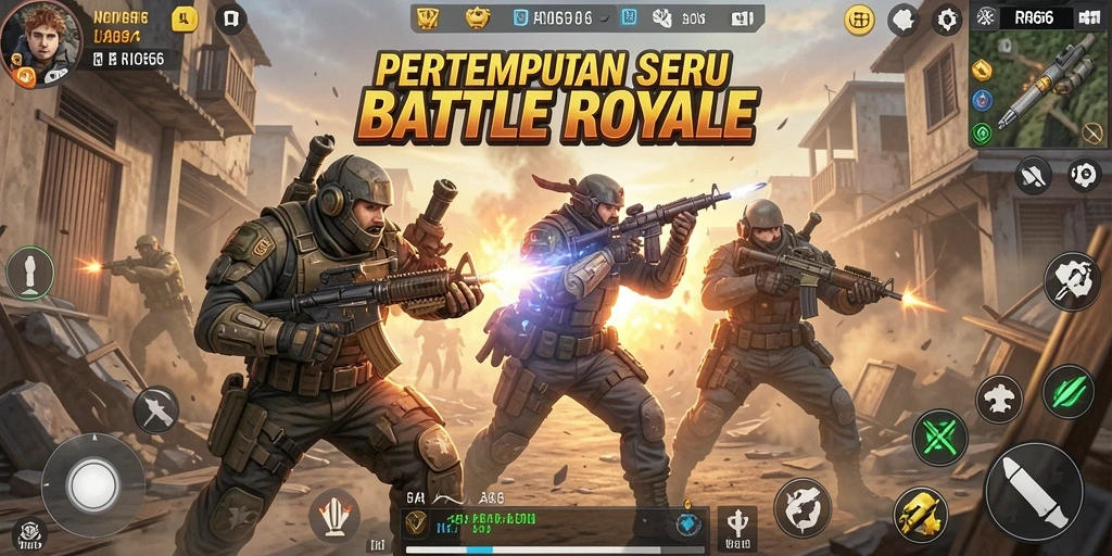 Gameplay seru Battle Royale di RR666 dengan aksi mendebarkan.
