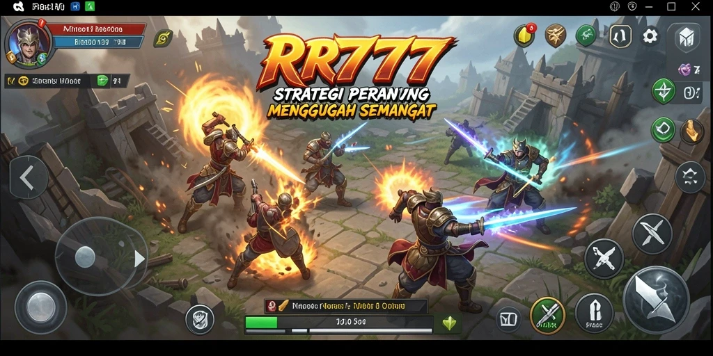 Screenshot gameplay RR777 yang menampilkan pertempuran yang mendebarkan.
