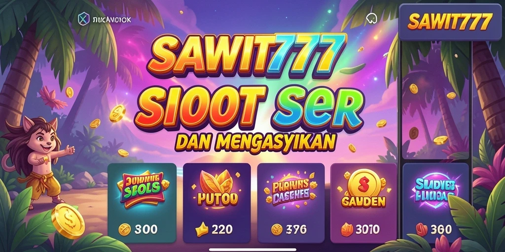 Tangkapan layar gameplay menarik dari SAWIT777 dengan berbagai simbol slot.
