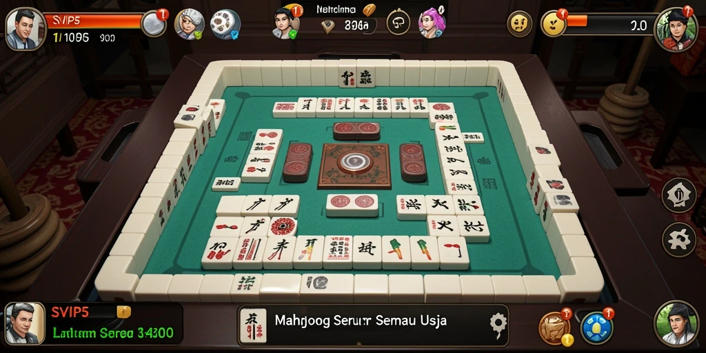 Tampilan gameplay SVIP5 yang menarik dengan berbagai ubin Mahjong.